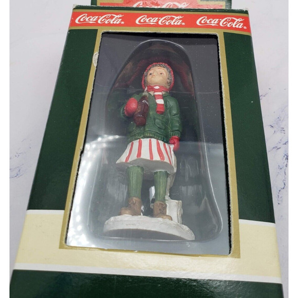 Coca Cola Town Square Village Accessory After Skating Girl With Ice Skates - Picture 8 of 8